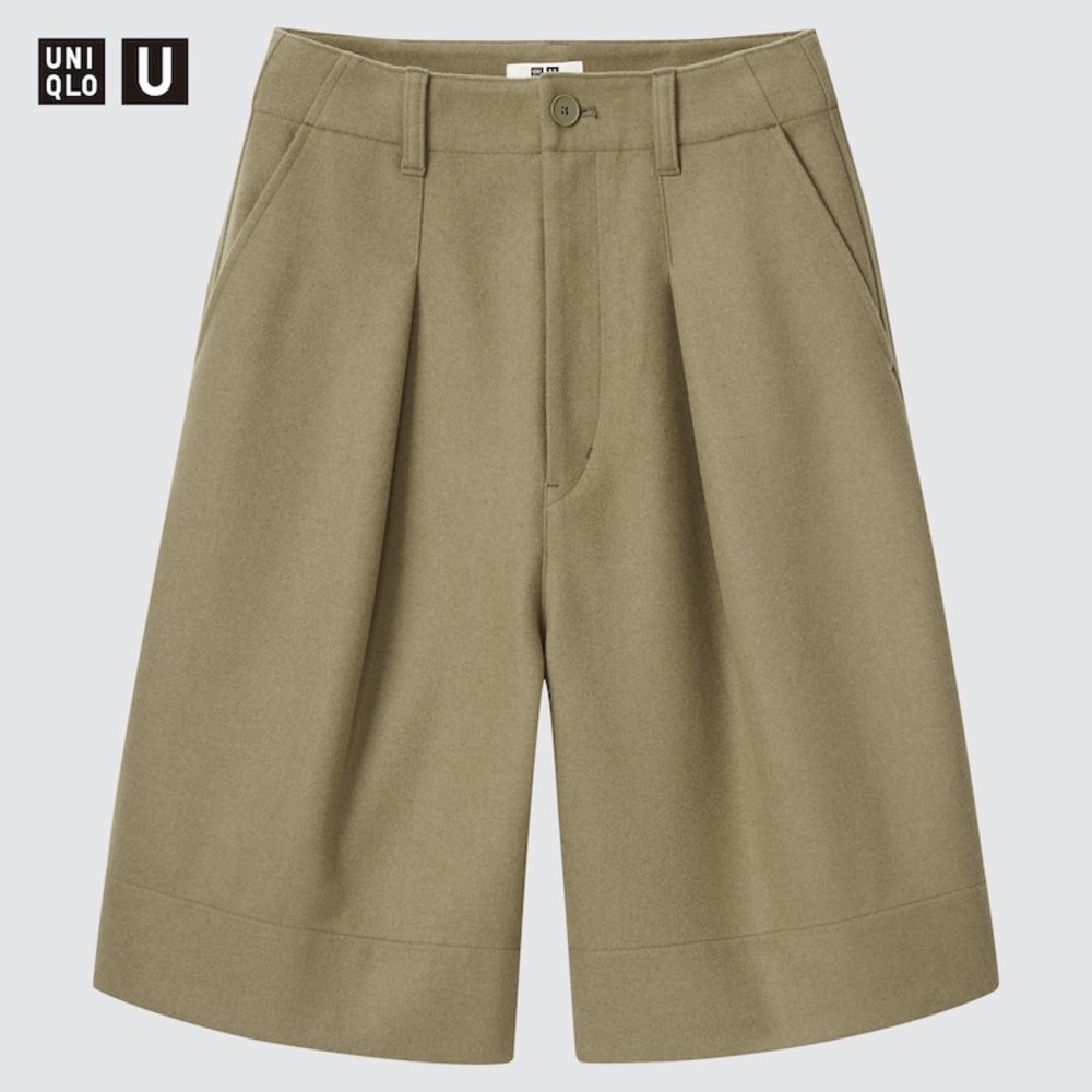 Women's Uniqlo U Wool Jersey Pleated Shorts